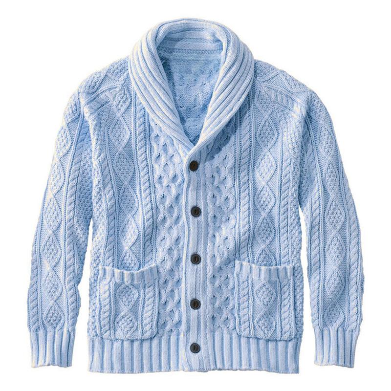 Men's Knitted Jacquard Retro Casual Cardigan Jacket