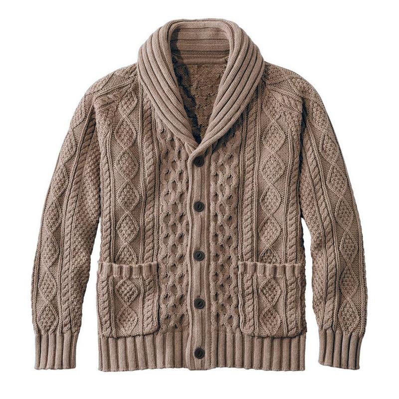 Men's Knitted Jacquard Retro Casual Cardigan Jacket