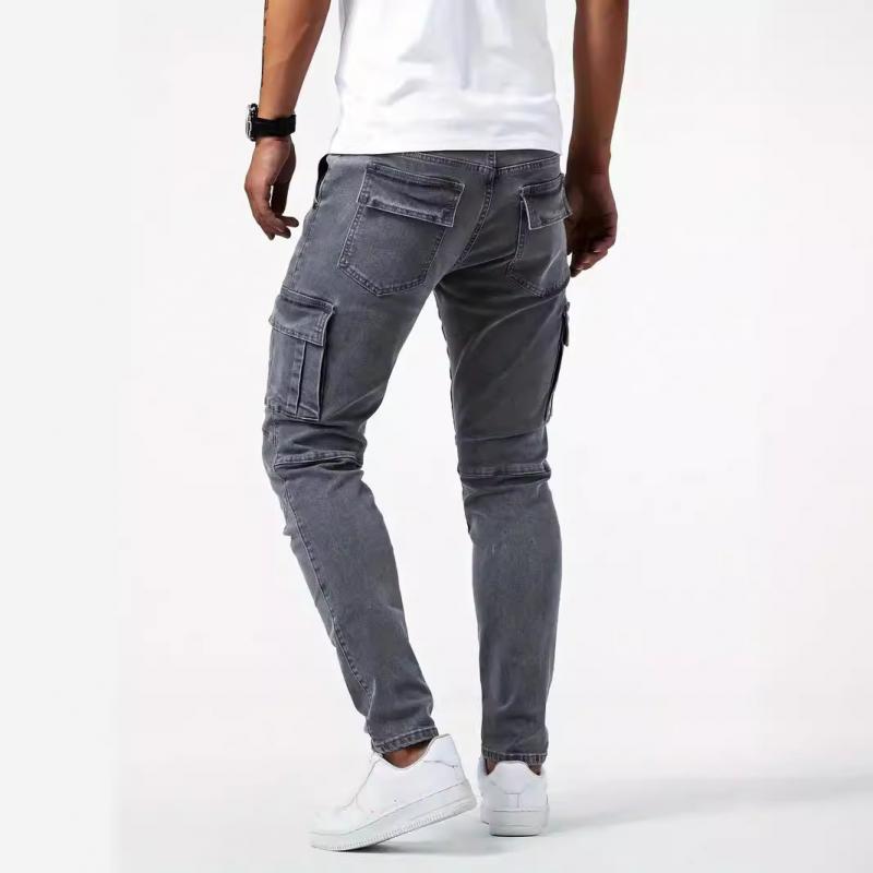 Men's Slim Multi-pocket Casual Jeans