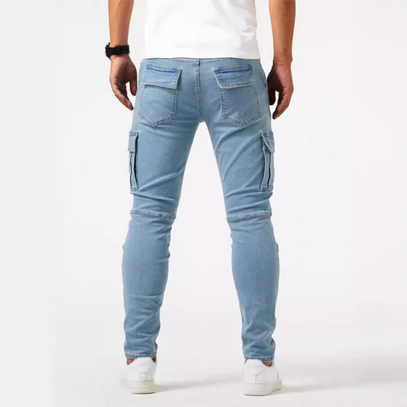 Men's Slim Multi-pocket Casual Jeans