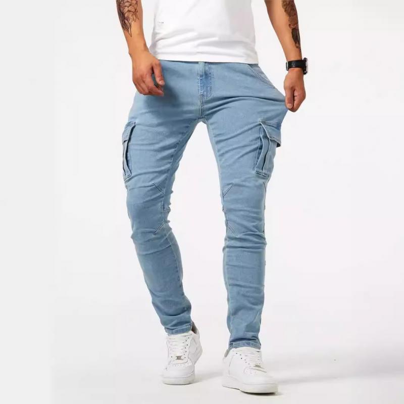 Men's Slim Multi-pocket Casual Jeans