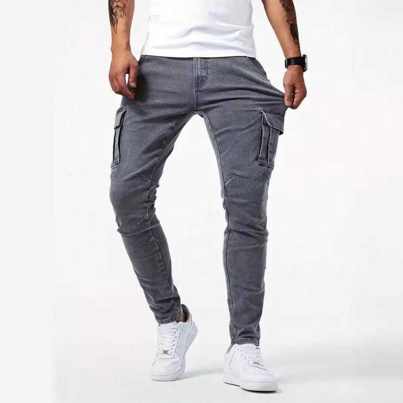 Men's Slim Multi-pocket Casual Jeans